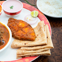 Chapati with fish